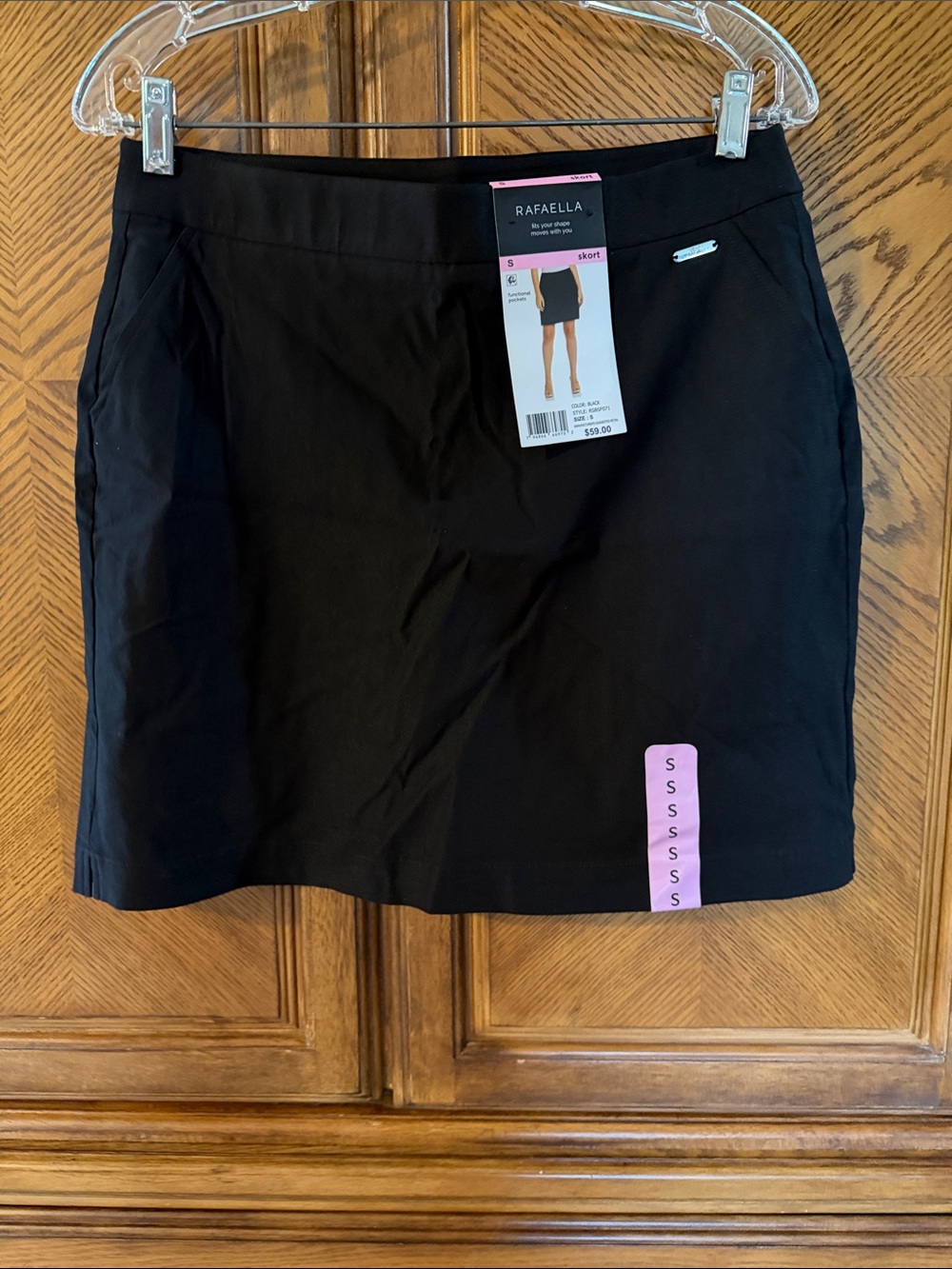 Rafaella Black Skort with Front Pockets size small